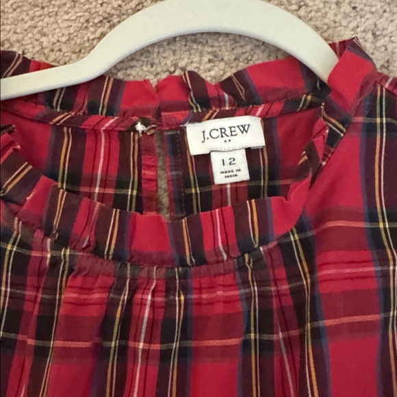 J. Crew Red and Black Plaid Dress size 12 - Picture 2 of 4